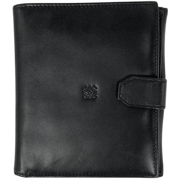 Loewe Handbags - Loewe Anagram bifold wallet compartment black leather